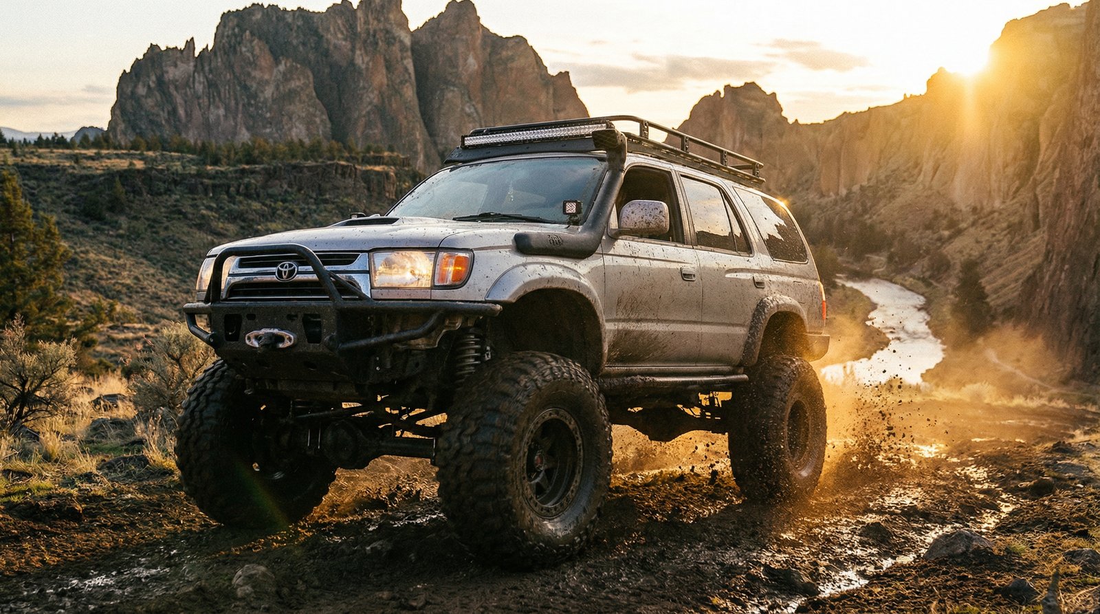 黄色仓库越野车测评视频